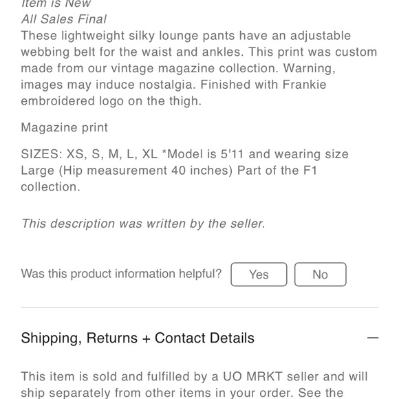 URBAN OUTFITTERS FRANKIE I’s KNOCKOUT PANTS. SIZE MEDIUM, NWOT. - Picture 8 of 9